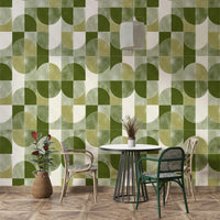 Contemporary geometric wallpaper.

