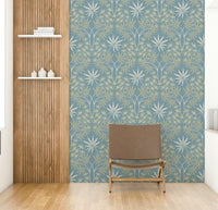 Elegant damask wall covering.

