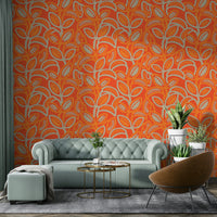 Textured wallpaper with organic shapes.

