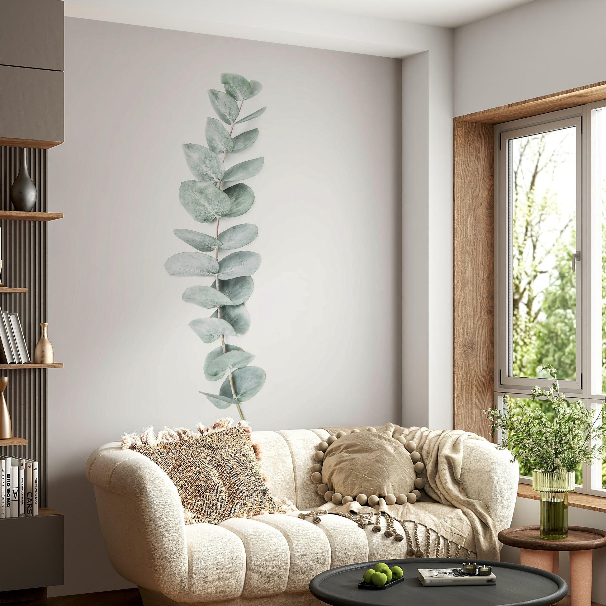 Artistic rendering of eucalyptus foliage.

