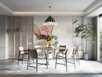 Bunny's backside with floral elements.

