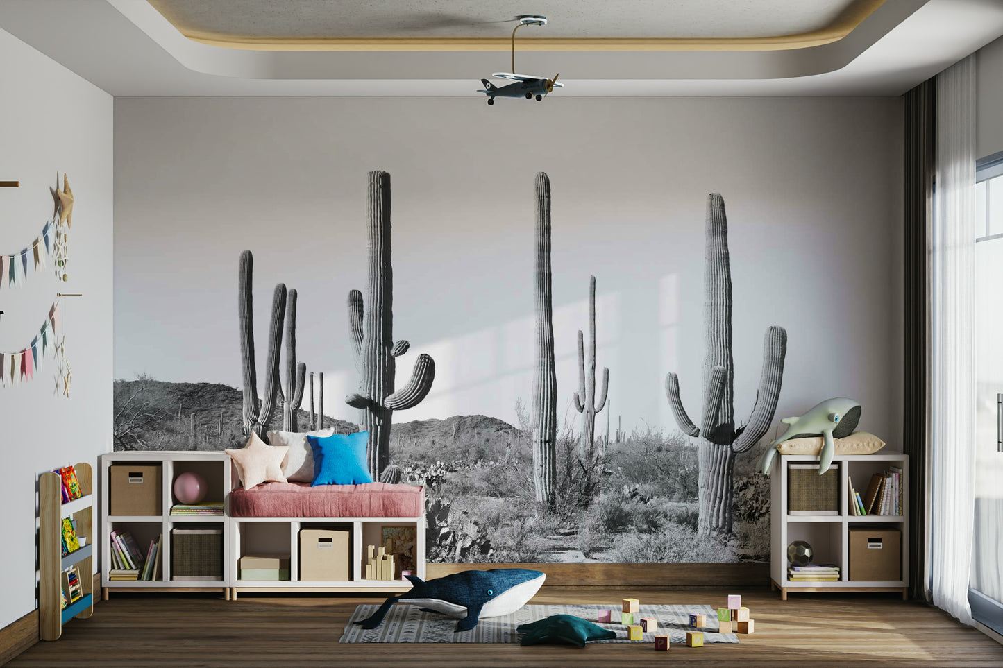 Earthy tones and strong contrasts.

