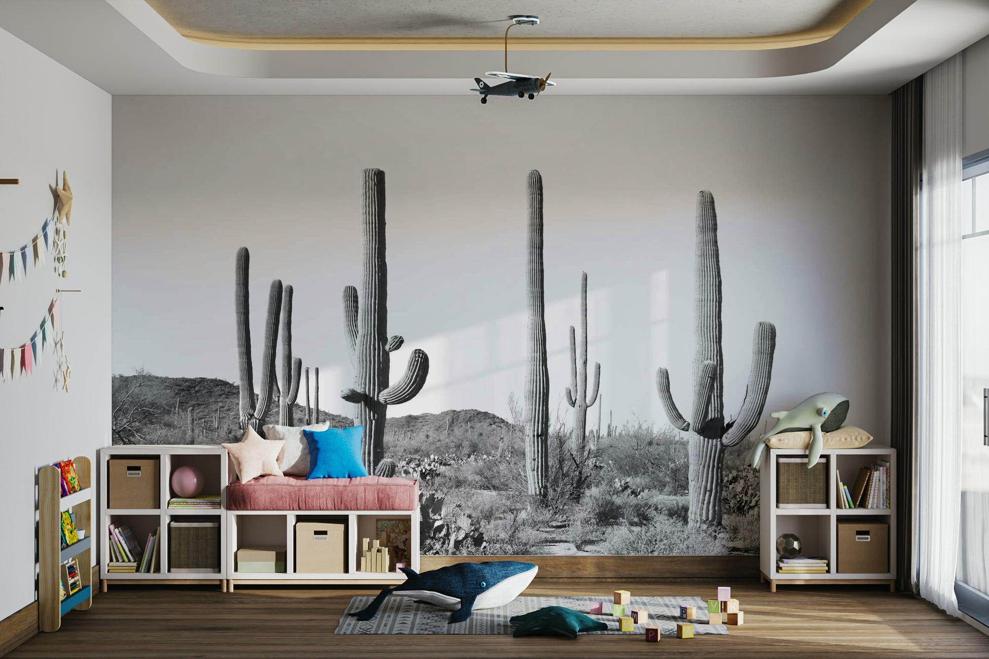 Earthy tones and strong contrasts.

