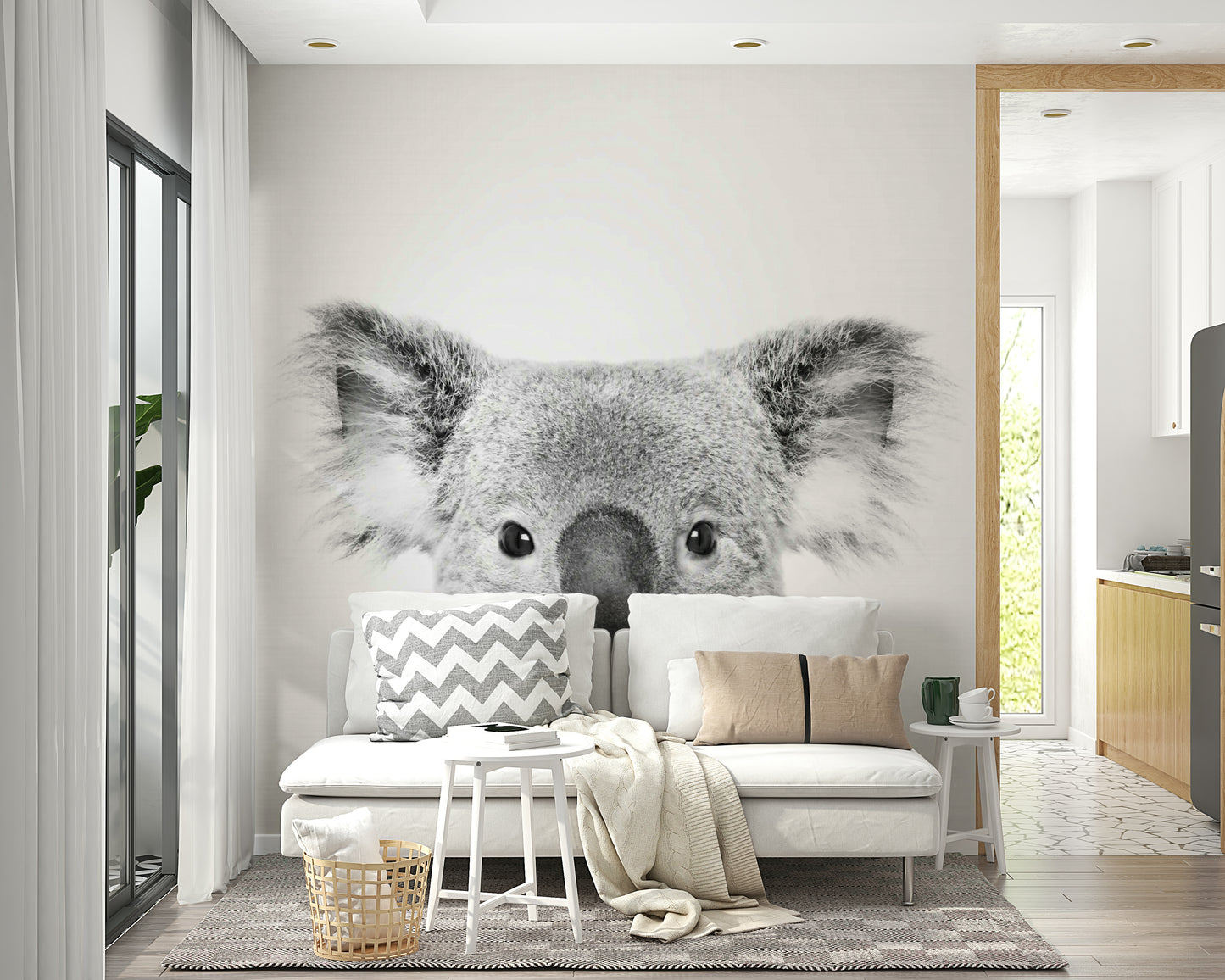 Wall decor evoking serenity and a connection to animals.

