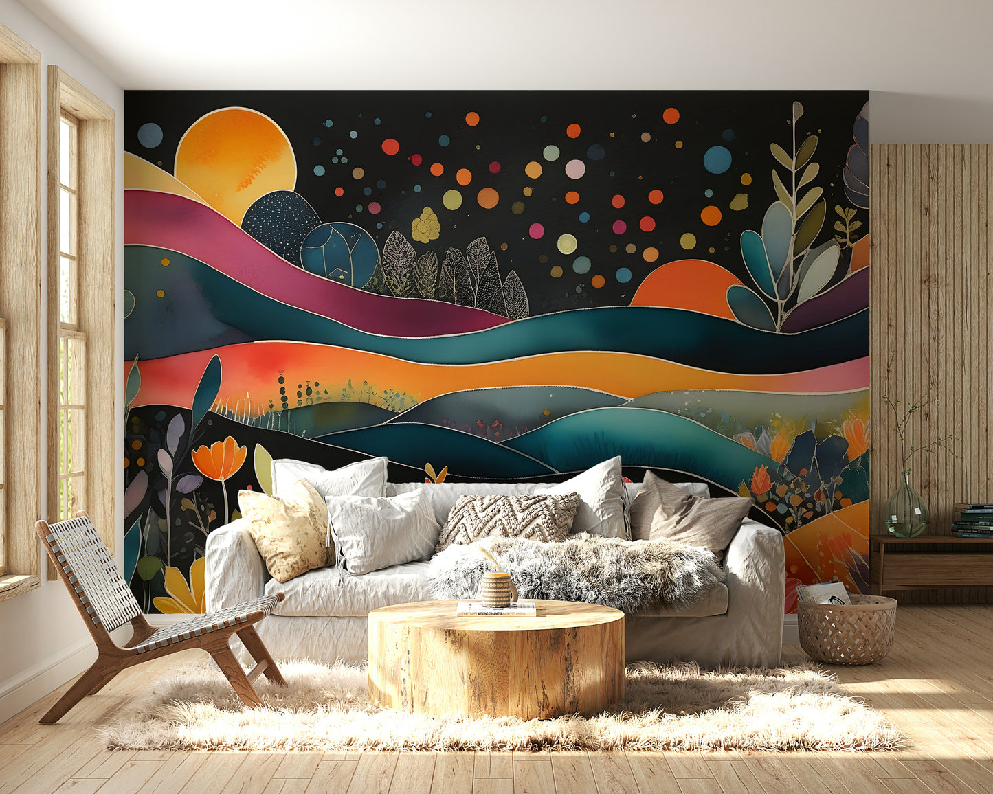 Vibrant hues and soft color transitions.

