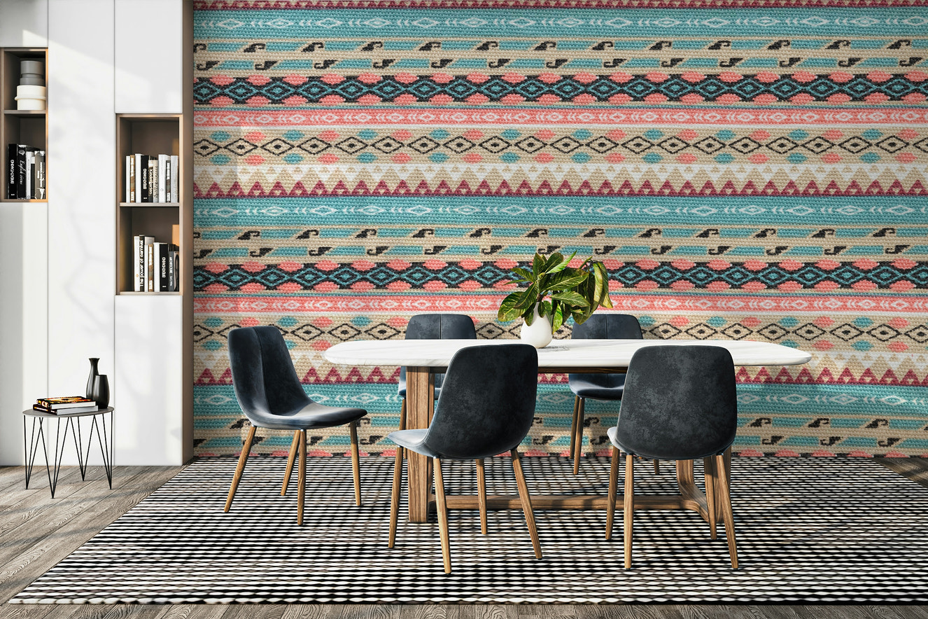 Intricate patterns inspired by hand-woven textiles.

