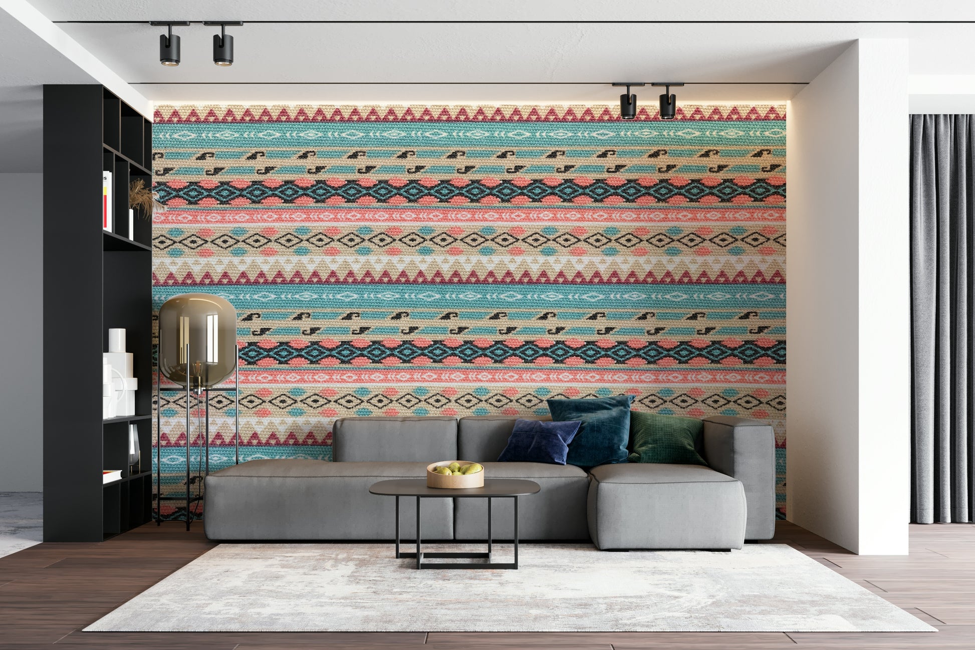 Abstract compositions related to weaving.

