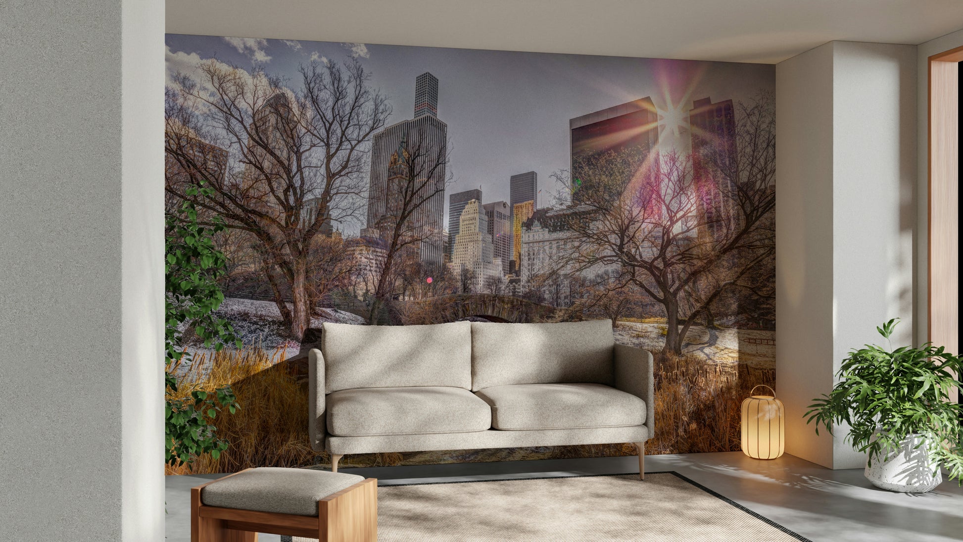 Winter scene in Central Park, New York City.

