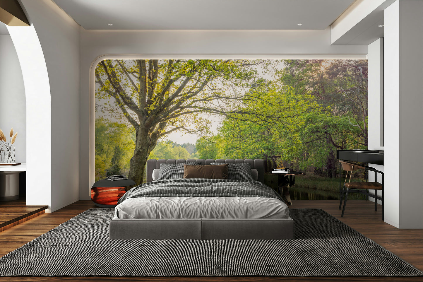 Gentle light of springtime.

