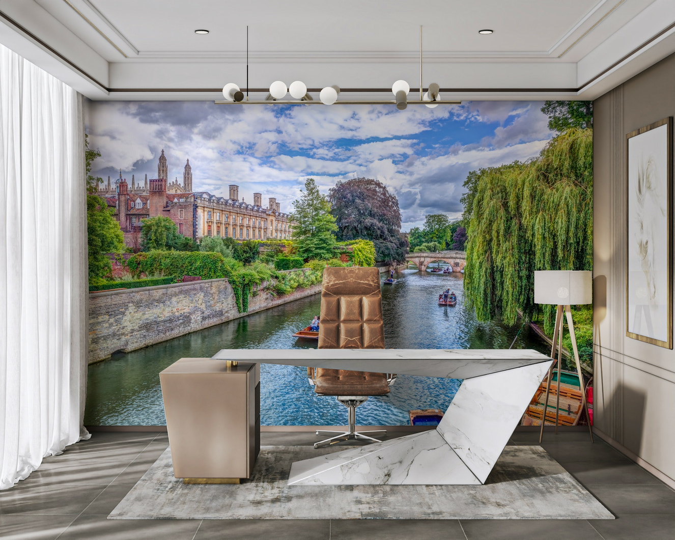 Punts on the River Cam.