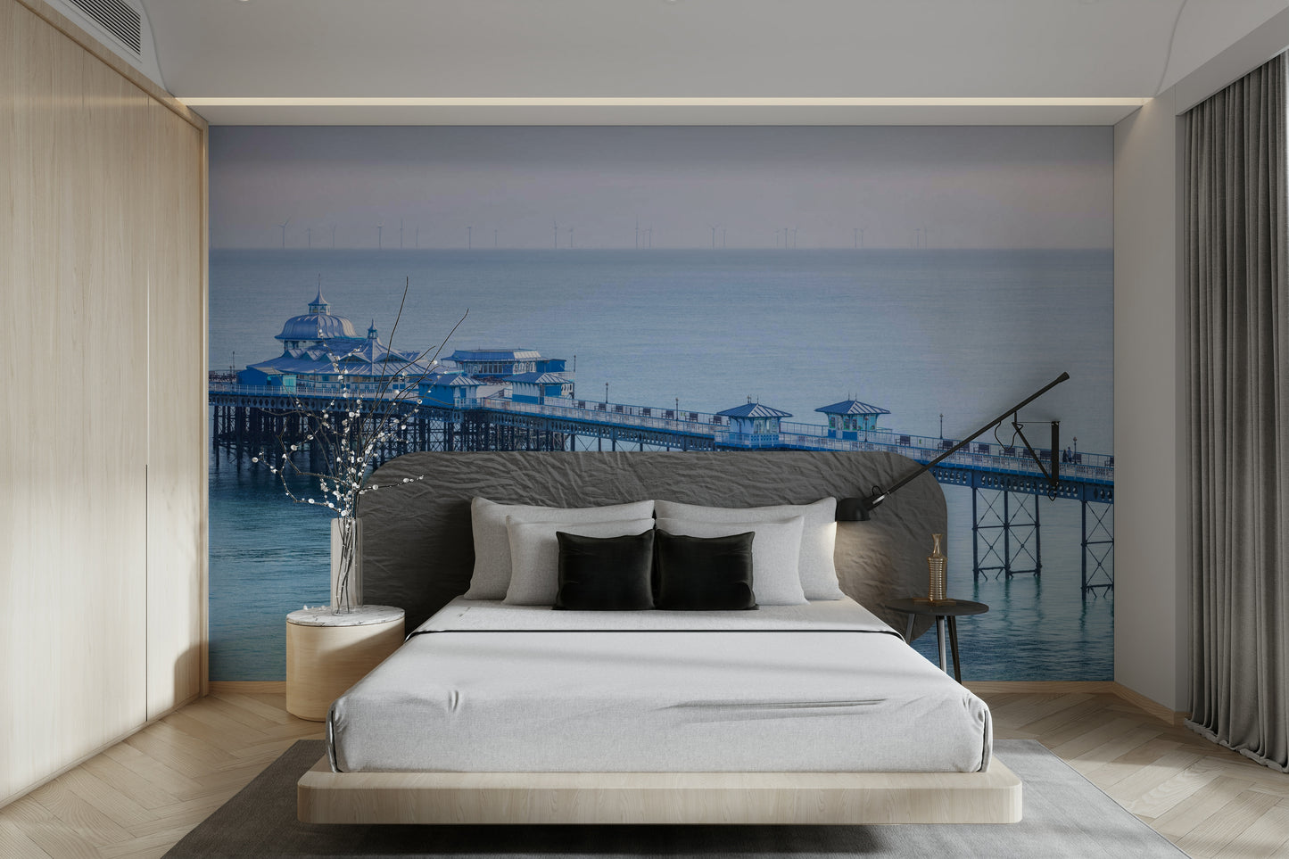 Grand pavilion at the pier's end.

