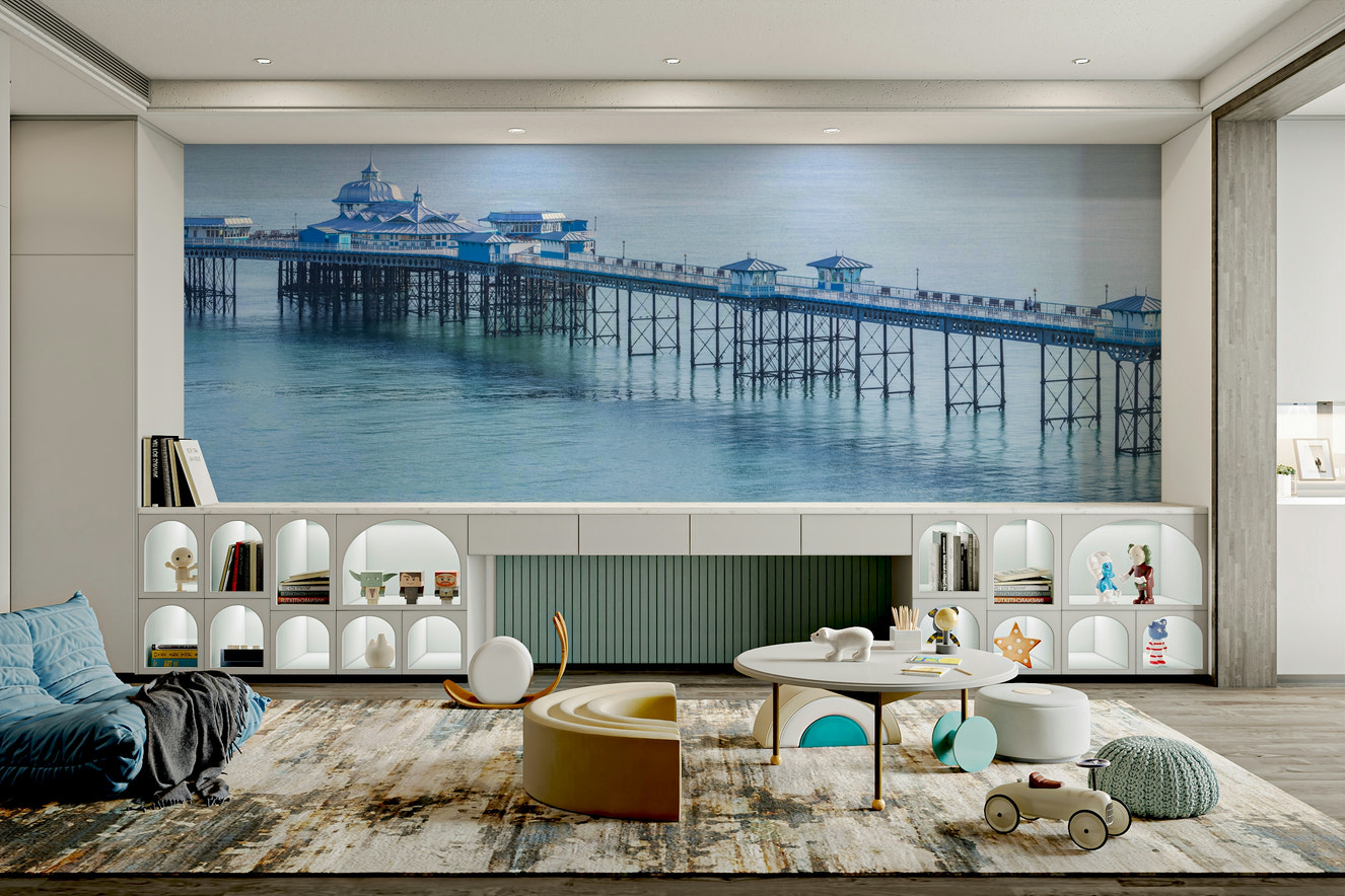 Elegant Victorian pier extending into the sea.

