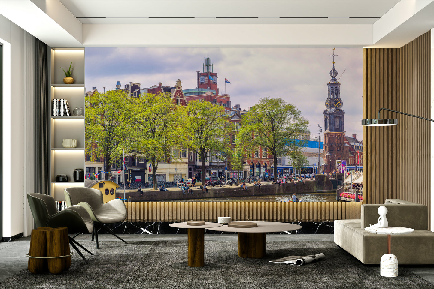 Picturesque canal scene.

