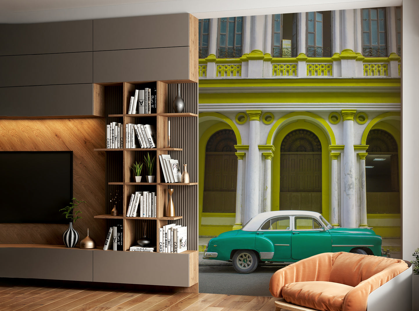 Seamless pattern or large-scale imagery.

