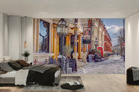 Muted, cool tones with warm light accents.

