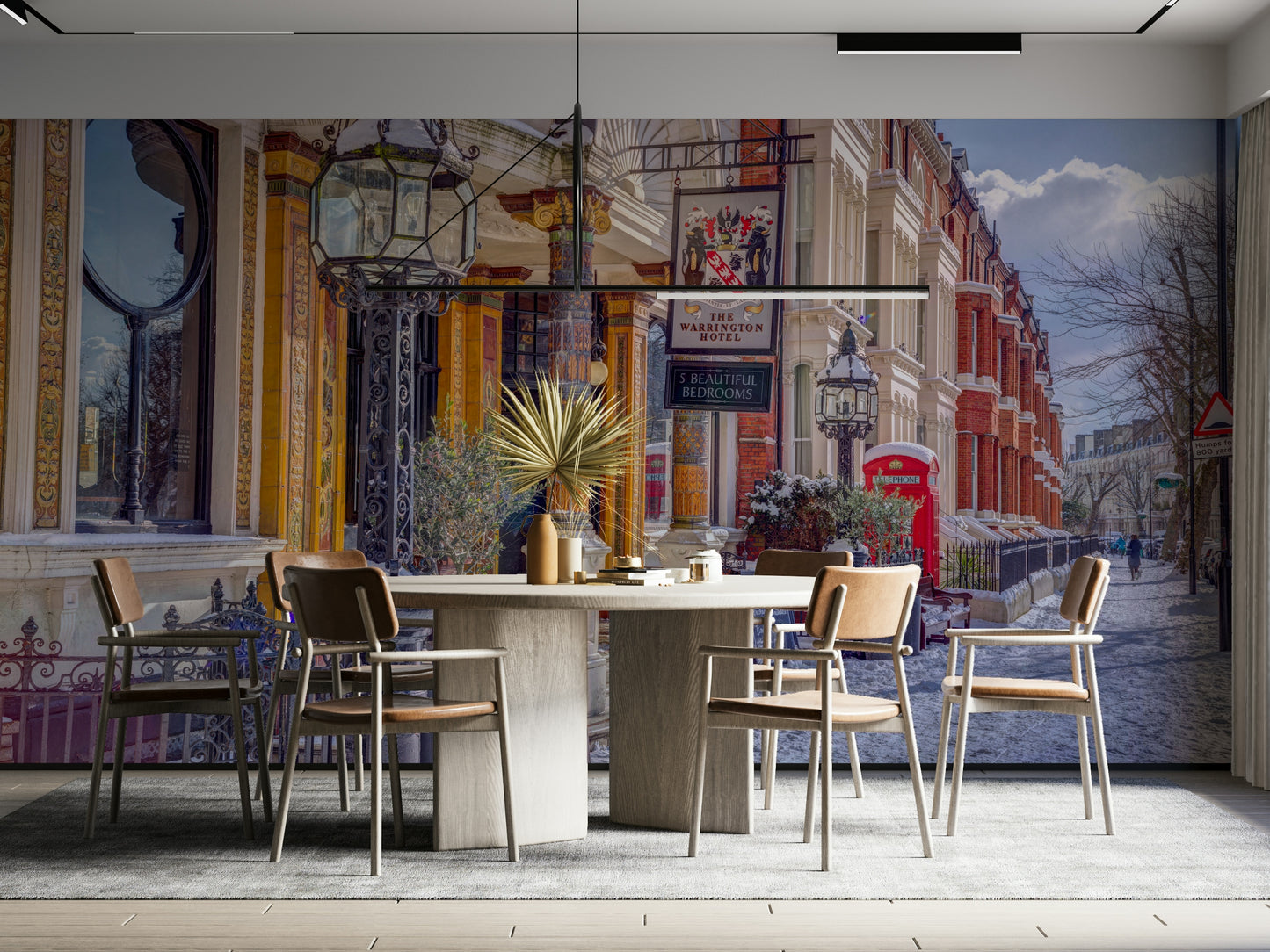 Snowflakes gently falling