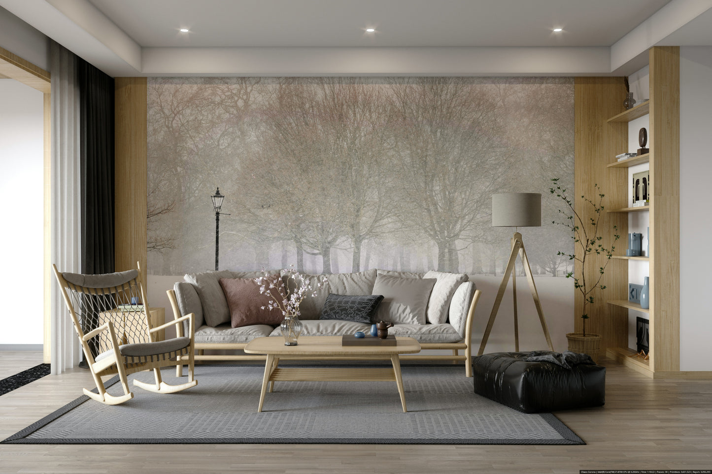 Tranquil and still scene.

