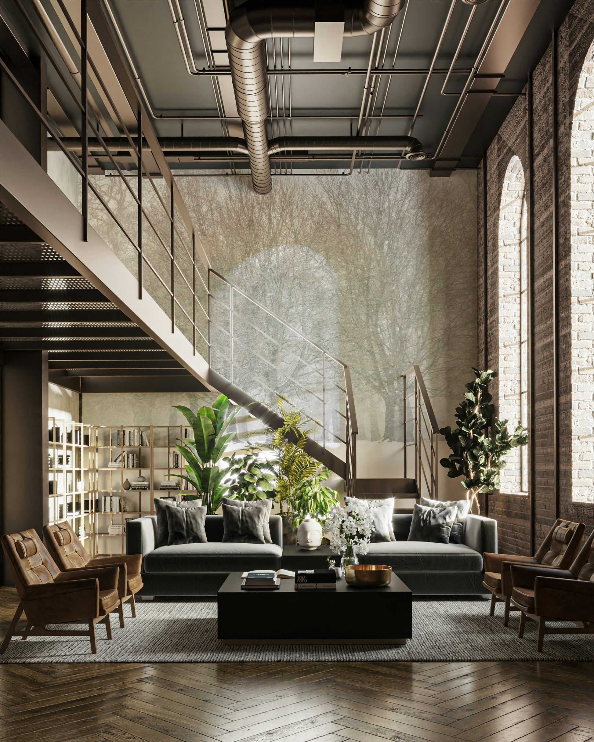 Snow-covered Hyde Park.

