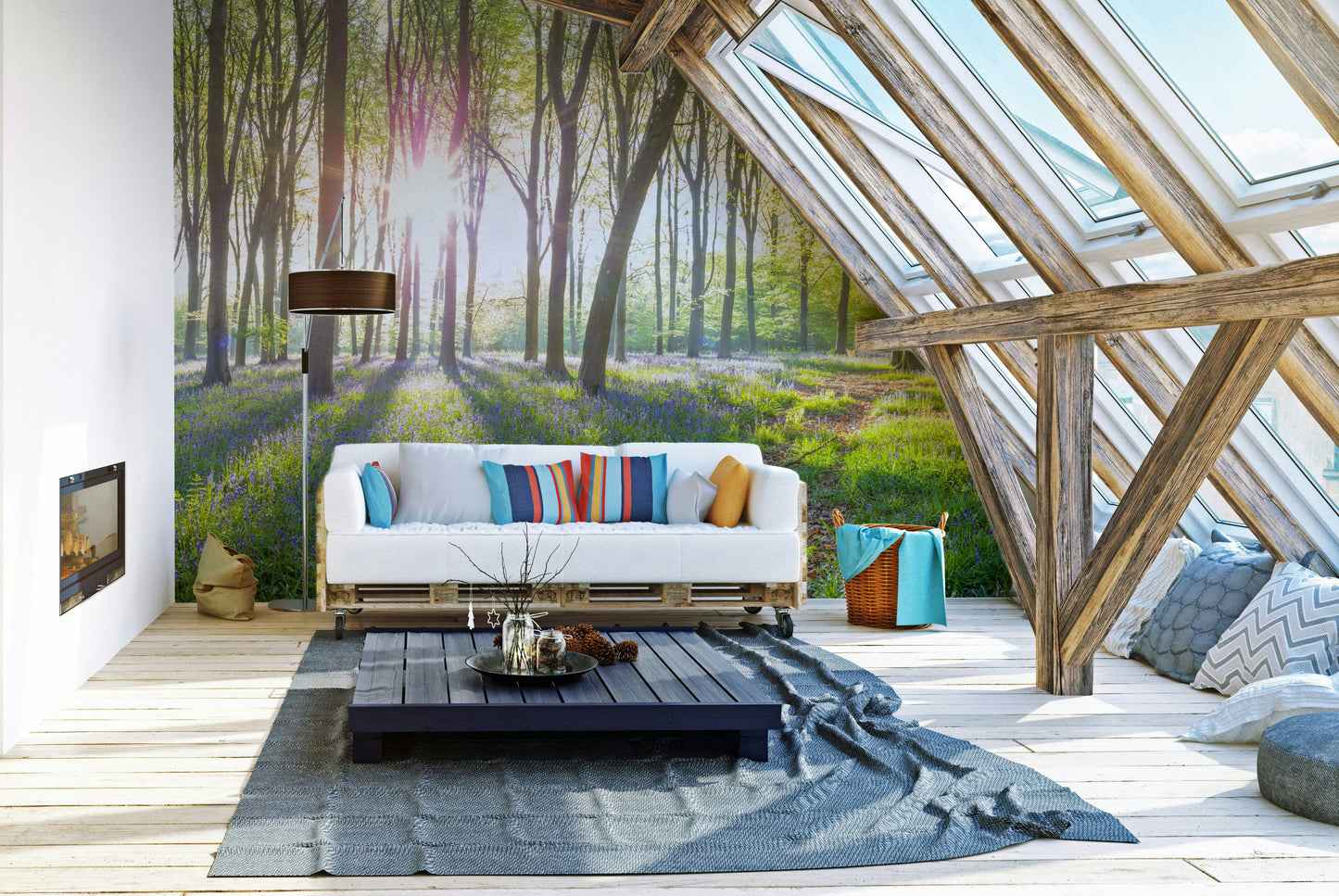 Warm, ethereal light.

