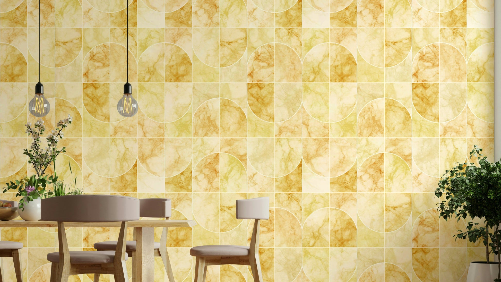 Modern geometric tiles design.

