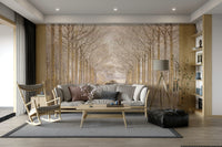 Tall, slender trees.

