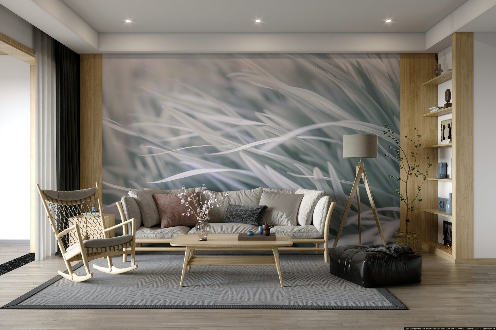 Soft, muted shades of gray.

