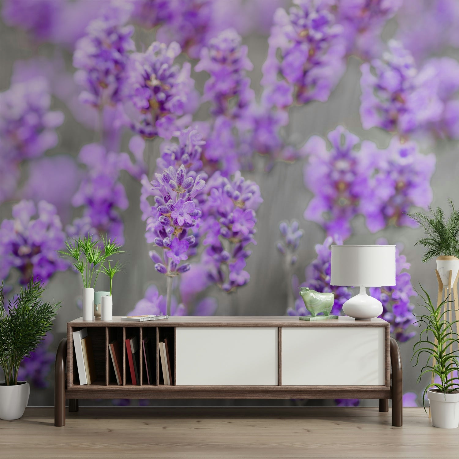 High-resolution image of a lavender farm.

