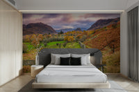 Gentle contours of hills.

