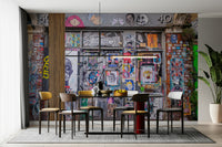 Bold colors and chaotic composition.

