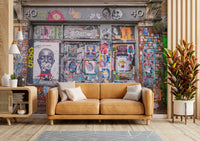 Diverse urban art styles.

