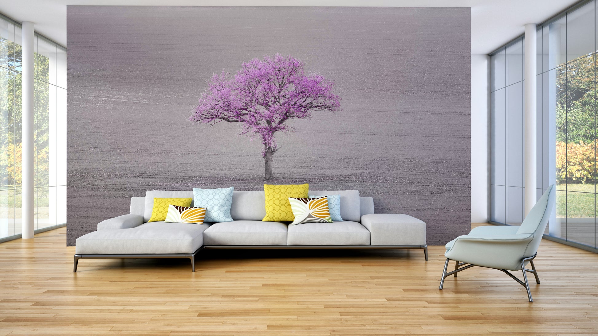 Soft hues and intricate botanical details.

