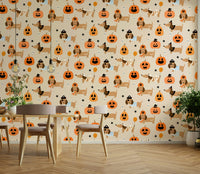 Halloween Doggies ghost wall mural