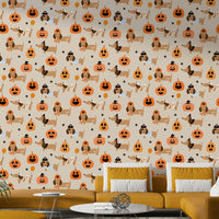 Halloween Doggies haunted wallpaper for walls