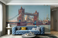 Majestic towers and intricate details of the bridge.

