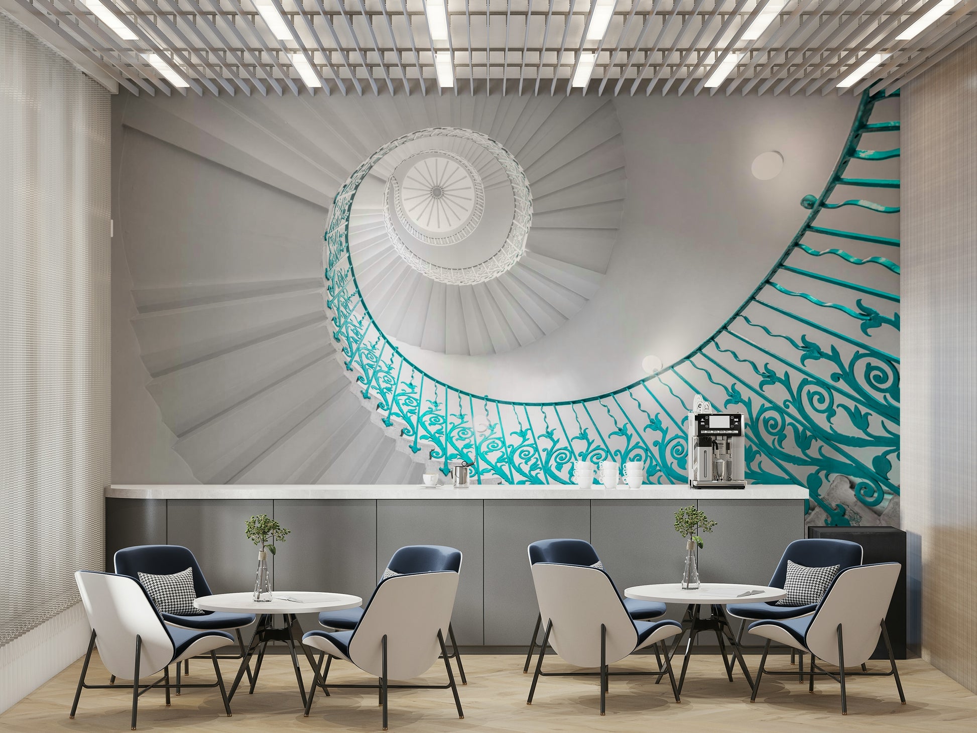 Mesmerizing visual symphony of curves and lines.

