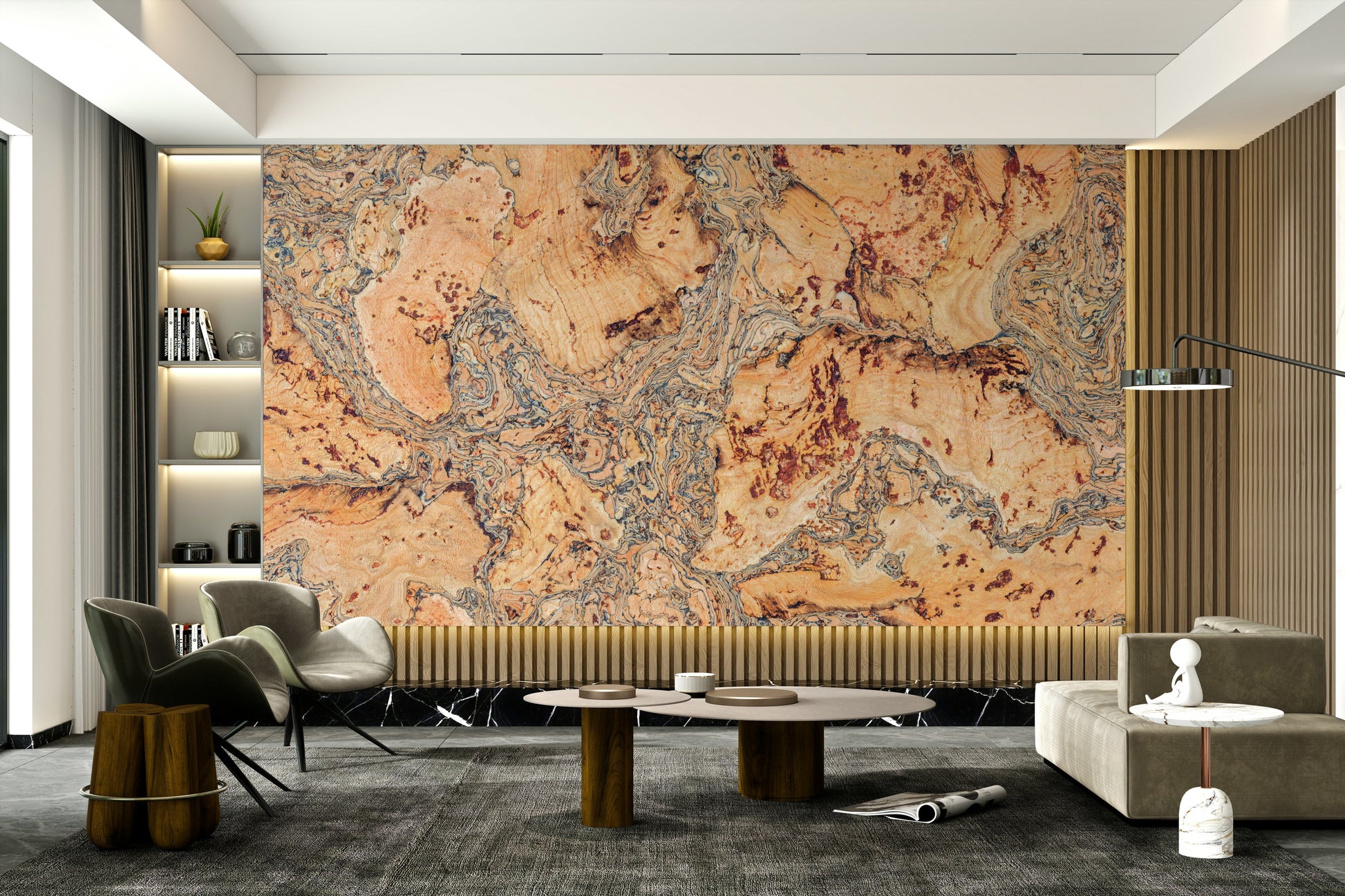 Tactile appearance and calming aesthetic.


