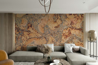 Palette of warm browns, beiges, and deeper earthy colors.


