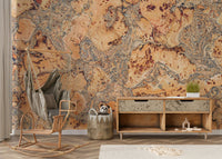 Wall decor evoking the raw beauty of natural materials.


