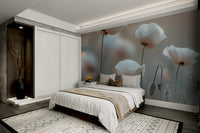 Blurred, light-filled background creating whimsical depth.

