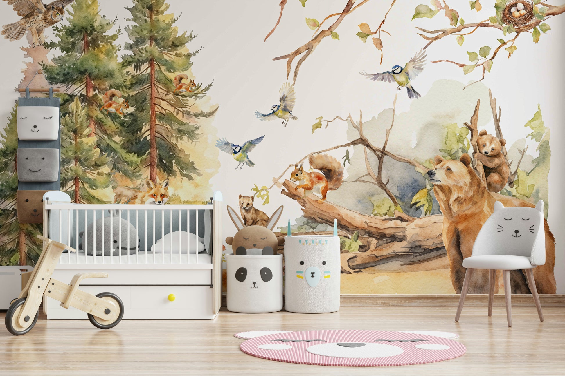 Lush trees and subtle natural elements.

