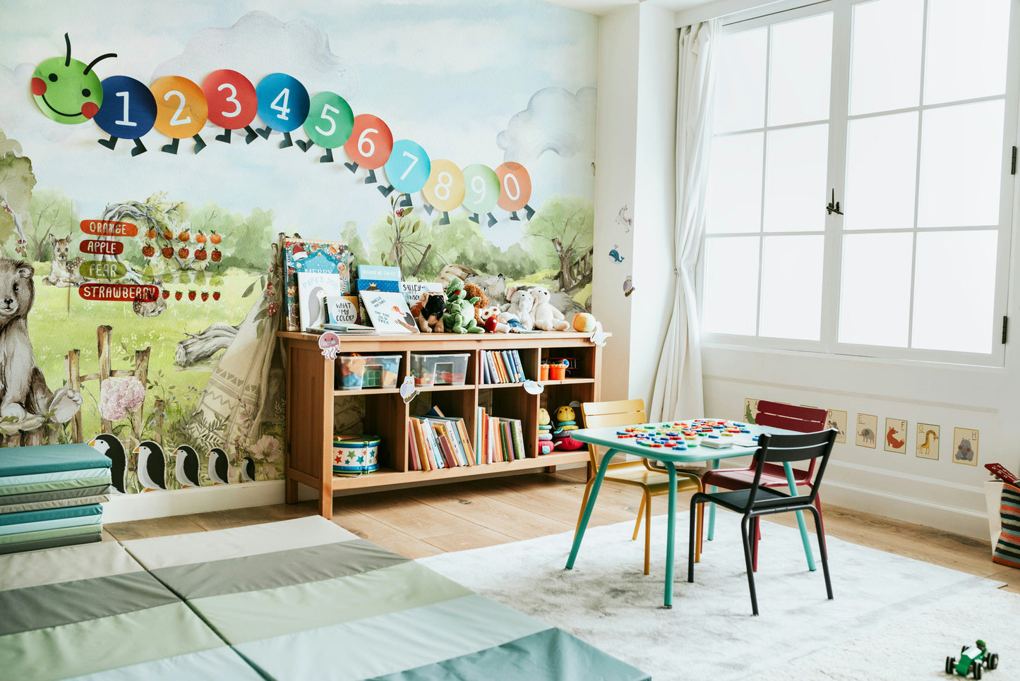 Ideal for a nursery, child's bedroom, playroom, or creative space.

