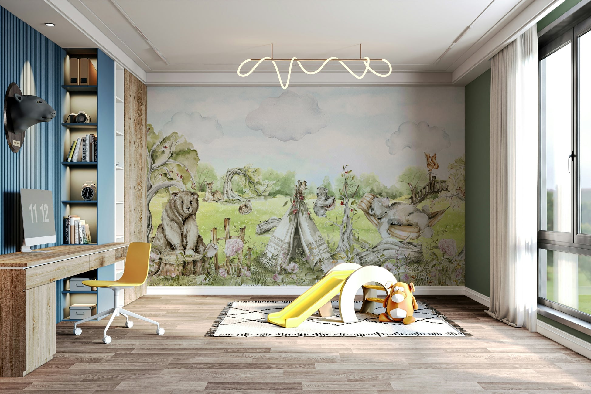 Playful and dreamy setting.

