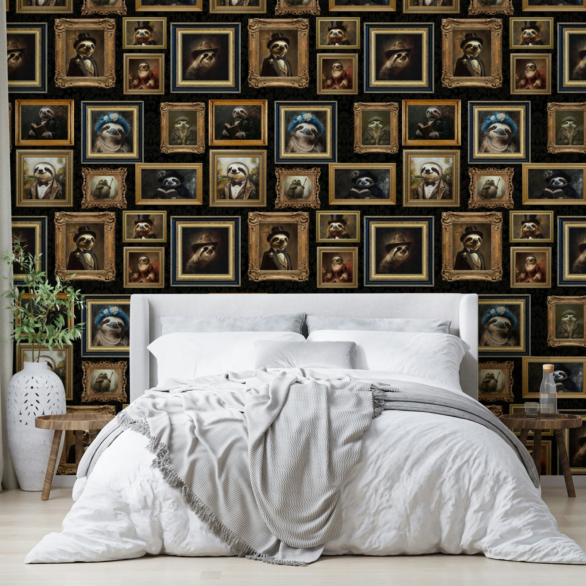 Collection of individual sloth portraits.

