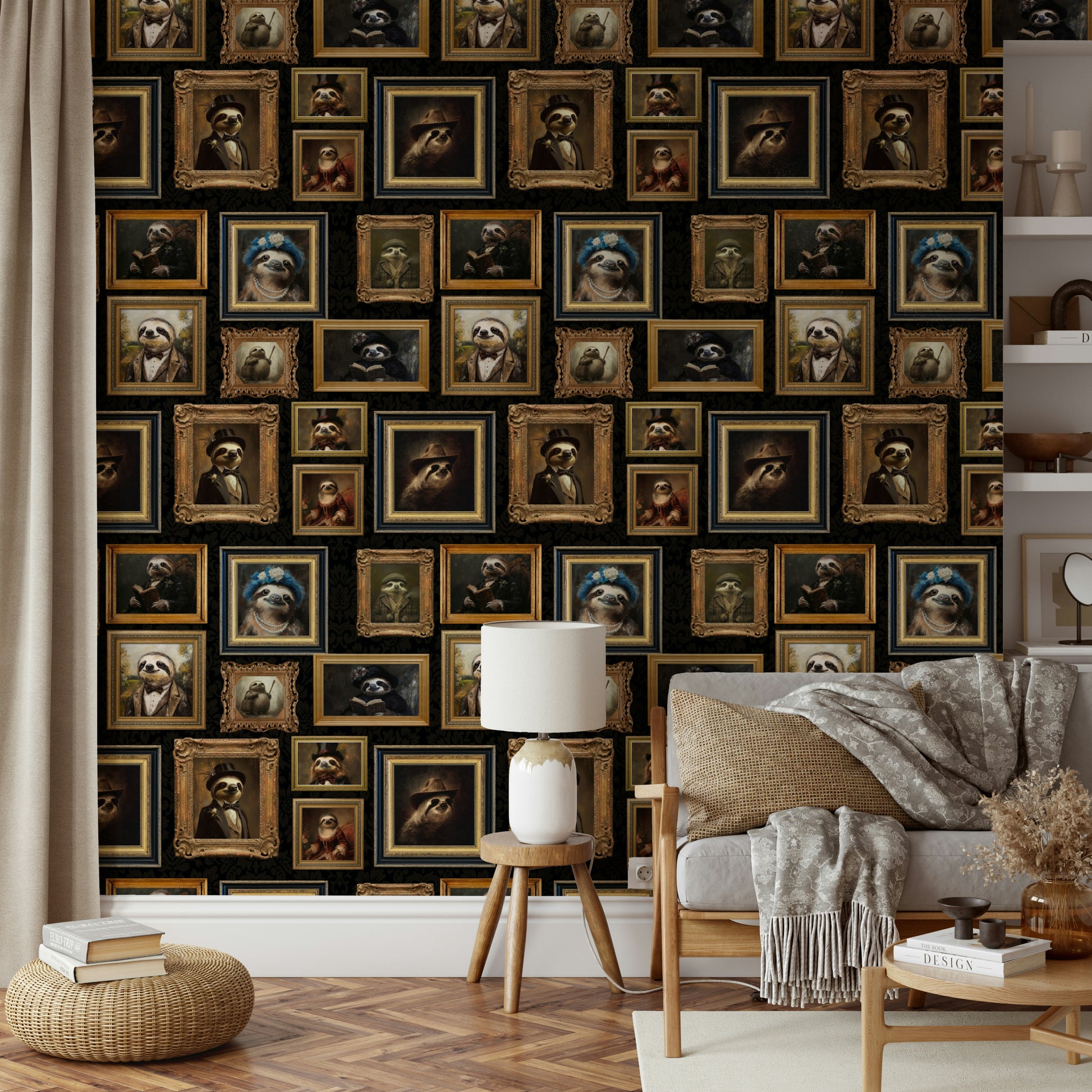 Ideal for a living room, study, child's room, or unique office space.

