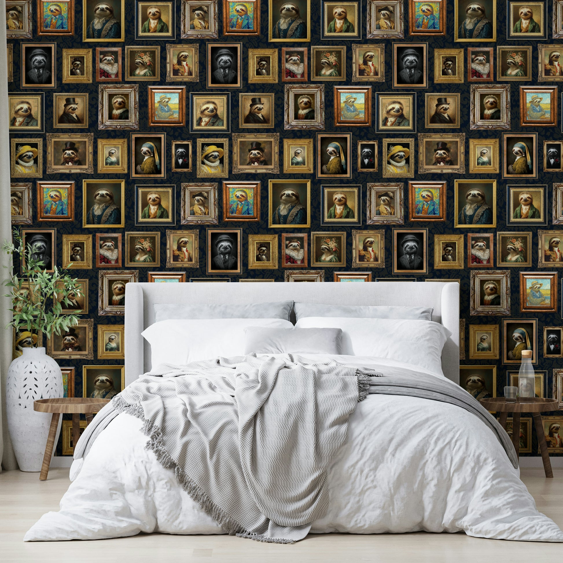 Whimsical and sophisticated animal portraits.

