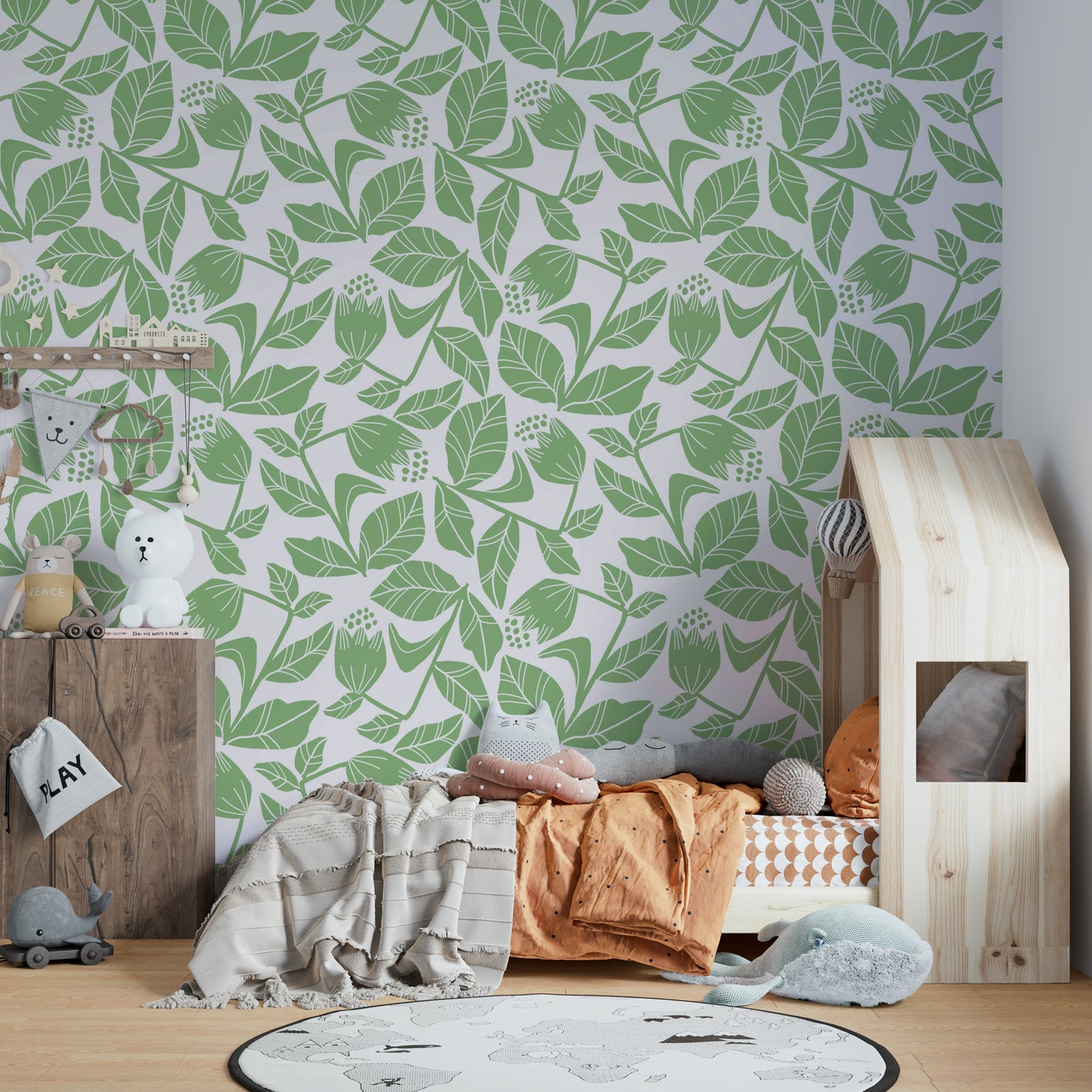 Picture of Mint Floral Wallpaper
