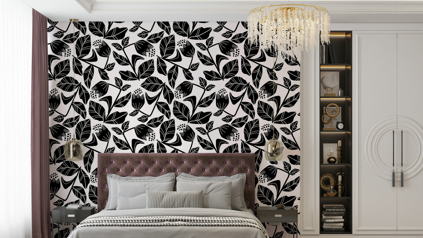 Elegant floral design for walls
