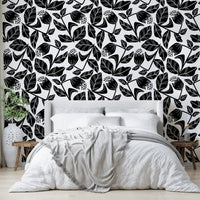 Botanical illustration wallcovering
