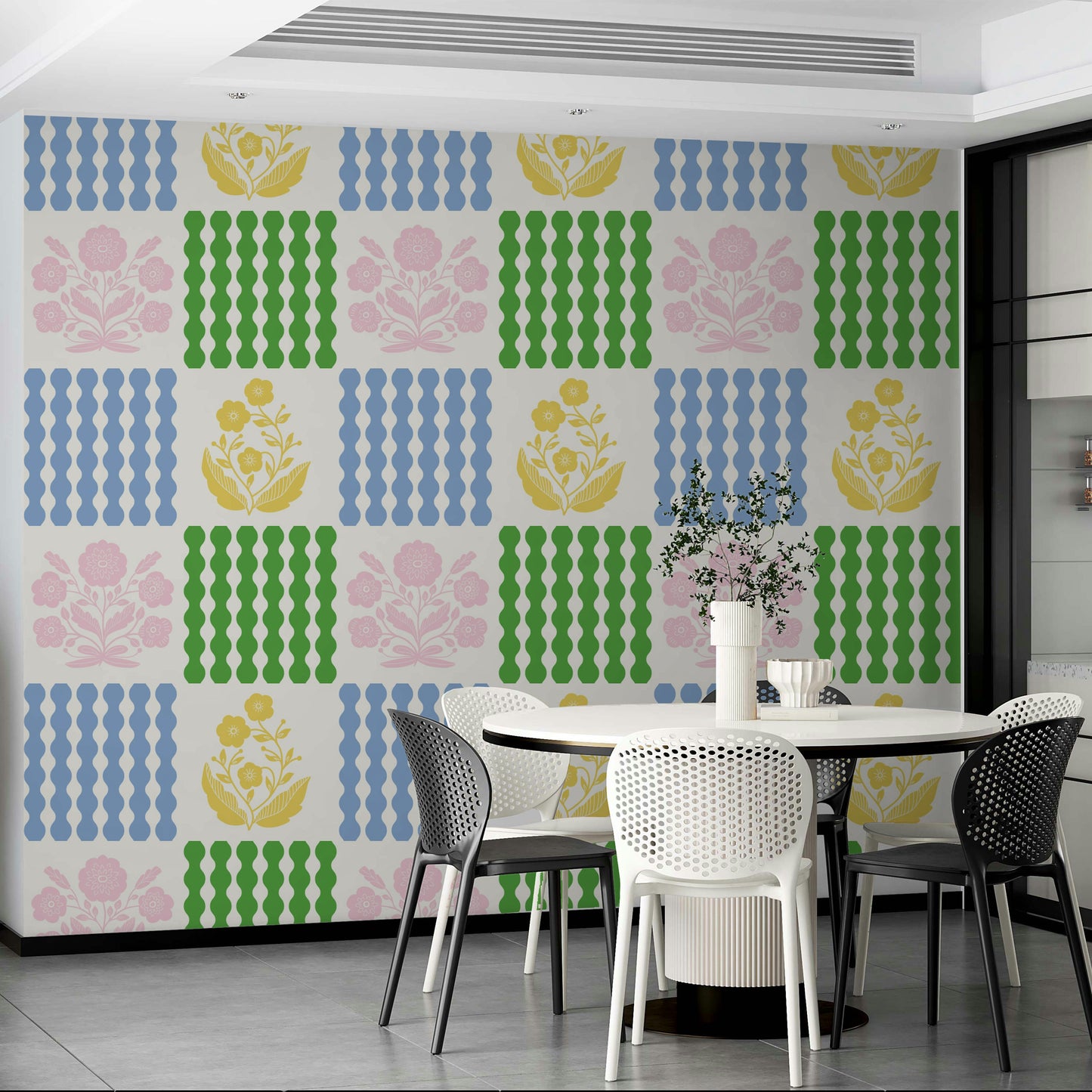 Vibrant and inviting retro color palette.

