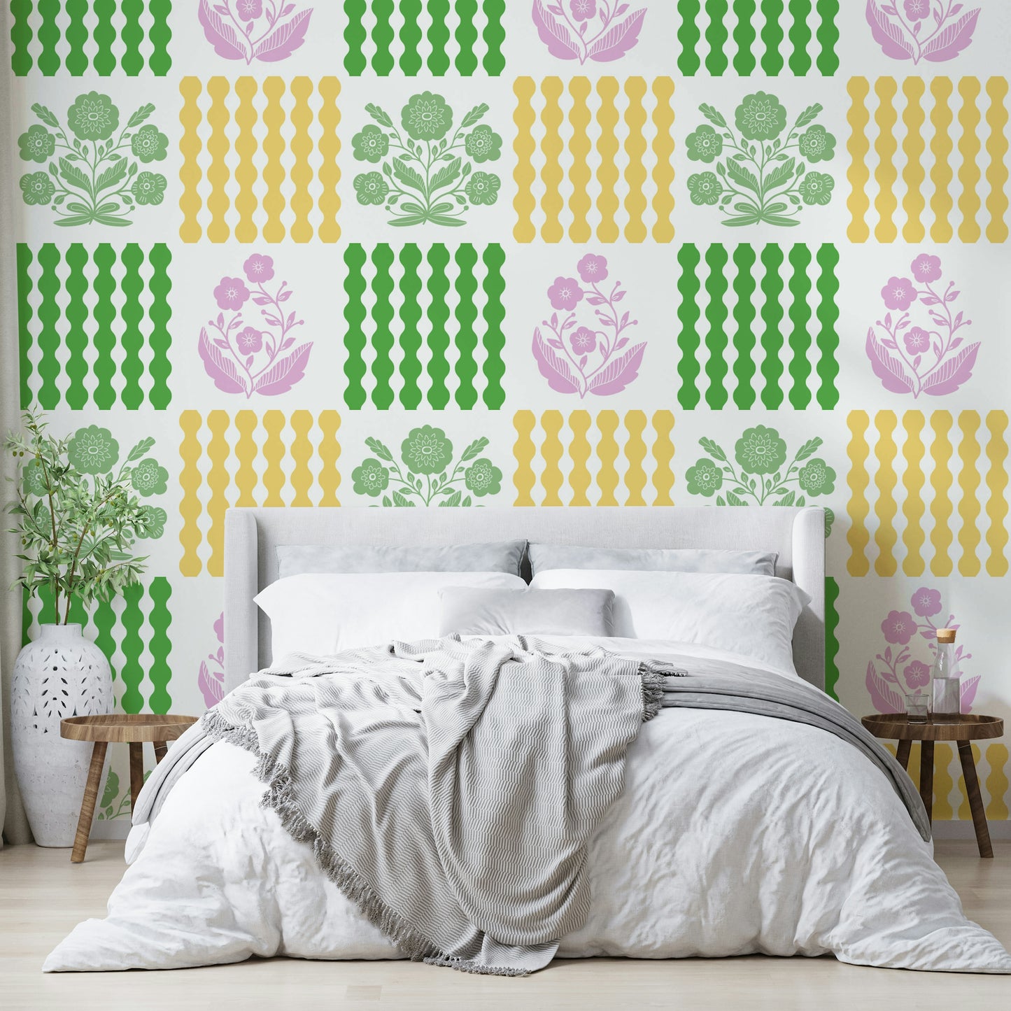 Harmonious blend of cheerful yet sophisticated colors.

